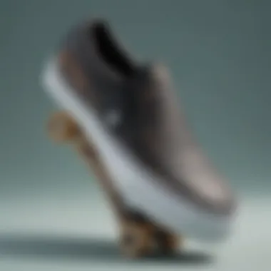 Close-up of Kyle Walker Slip On shoe showcasing its unique design features.