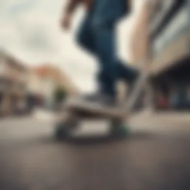 Skateboarders wearing Kyle Walker Slip On in an urban setting.