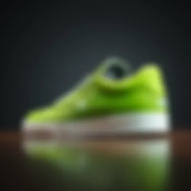 Side profile of Lakai Griffin Green showcasing its sleek design and branding.