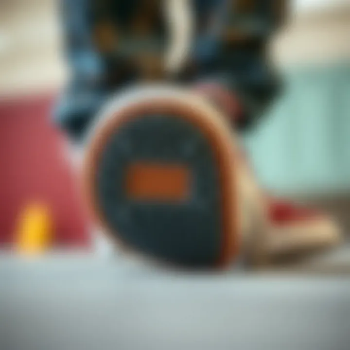 Examining the Grip and Durability Close-up of the Lakai Manchester sole showing grip and durability