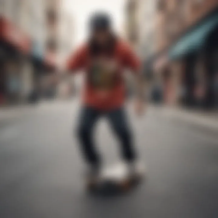 Skateboarder showcasing Lost Clothing Company gear