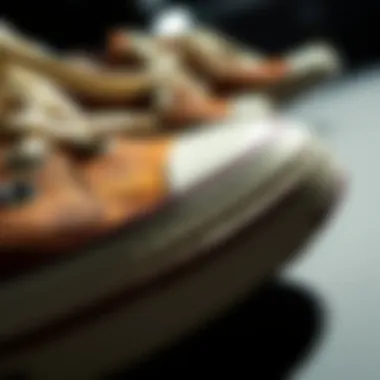 Design Details of Louie Lopez's Skate Shoes Close-up of the intricate design details of Louie Lopez's skate shoes