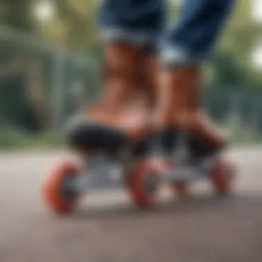 Close-up of Marsblade inline skate showcasing innovative design features