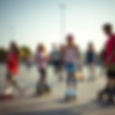 Group of skaters enjoying Moxi Skates