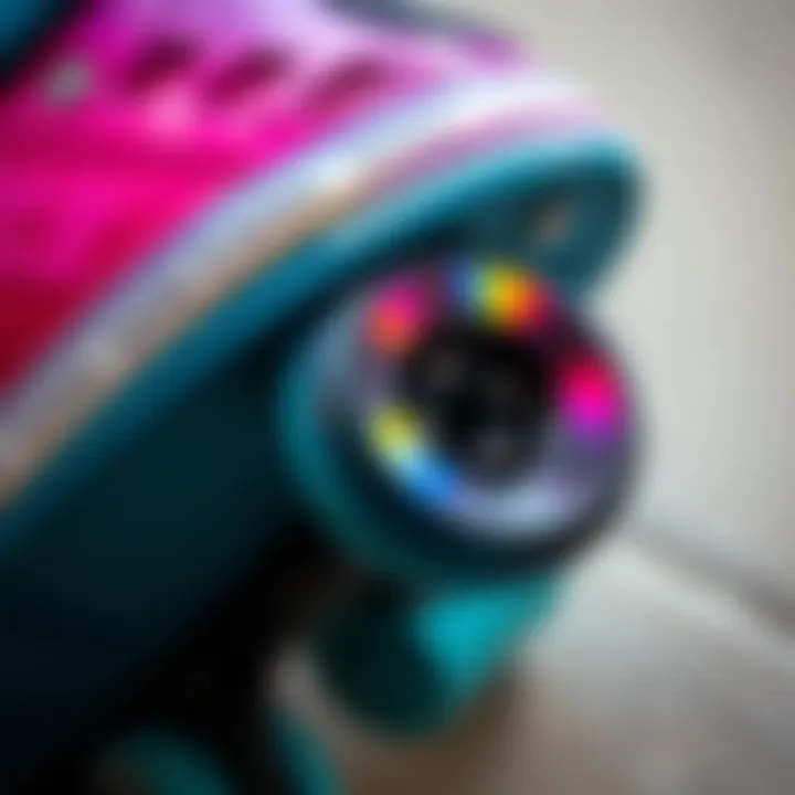 Close-up of performance features in Moxi Skates