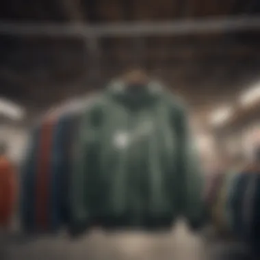 Nike sportswear clothing line displayed on hangers