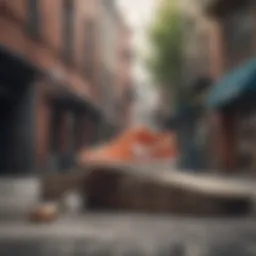 Skateboarder showcasing Nike sportswear in an urban setting