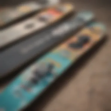 An overview of an online marketplace interface for purchasing skateboard decks