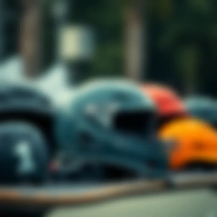 Importance of Safety Gear in Skateboarding Safety gear displayed, emphasizing helmets and pads