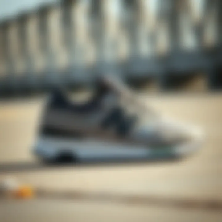 Profile View of New Balance 237 Grey Elegant profile view of the New Balance 237 Grey showcasing its sleek design