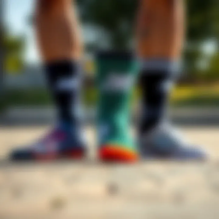 A side-by-side comparison of New Balance socks and competitor brands