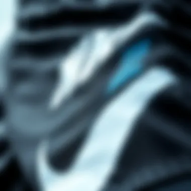 Close-up of Nike black shorts showcasing fabric texture