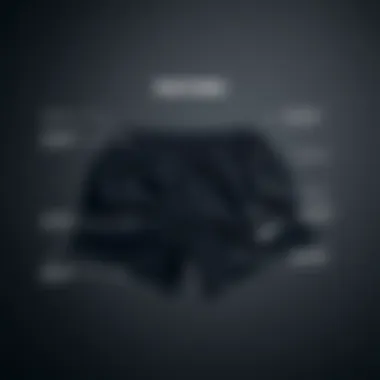 Nike black shorts laid flat highlighting design features