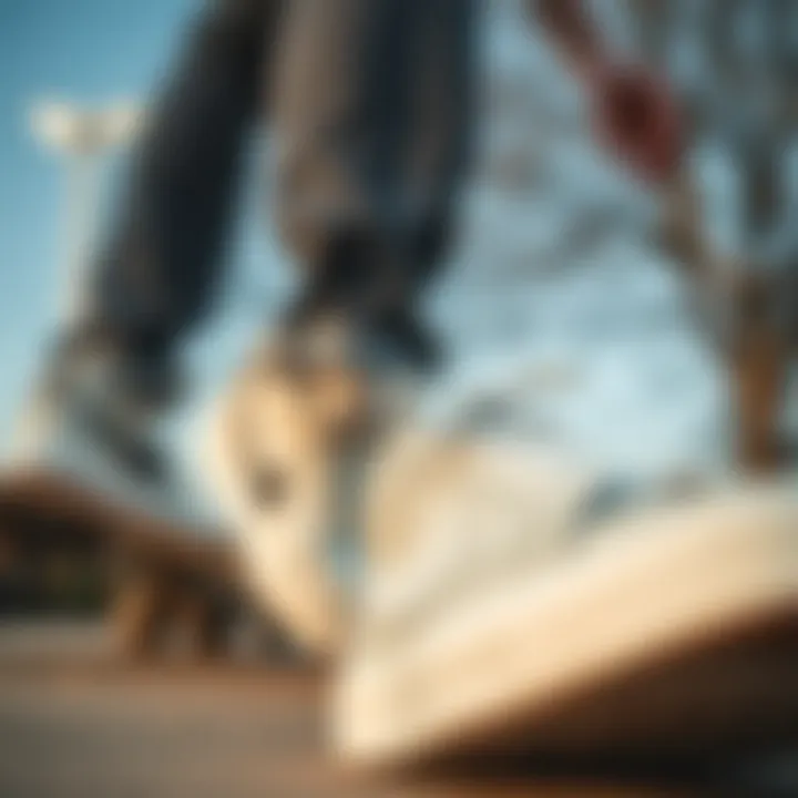 Nike Blazers in Skateboarding Culture Nike Blazers featured against a backdrop of skateboarding culture.