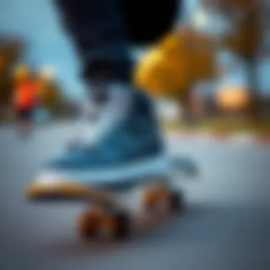 Skateboarding with Nike Hightop Black Skateboarder performing tricks in Nike Hightop Black sneakers