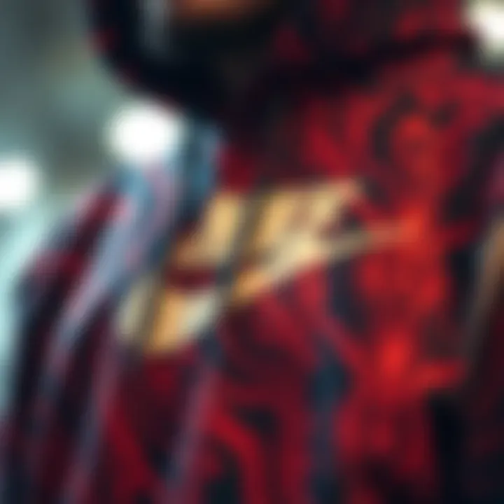 Close-up of the intricate patterns on the Nike hoodie, highlighting its unique design
