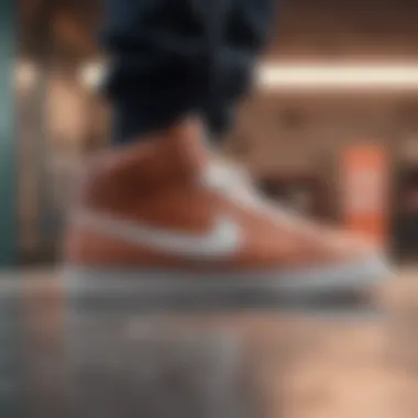 Close-up of innovative Nike skate footwear