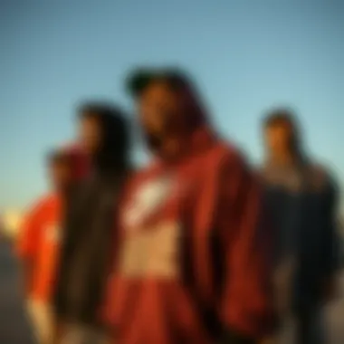 Collective Vibe: Nike Oversized Zip Up in Skater Culture Group of skaters showcasing their style with Nike oversized zip ups