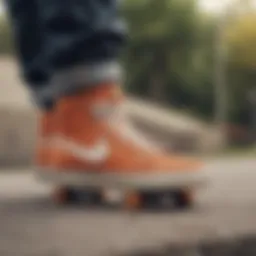 Nike sportswear integrated into skateboarding scenes