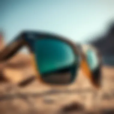 Close-up of Oakley Holbrook sunglasses showcasing design details