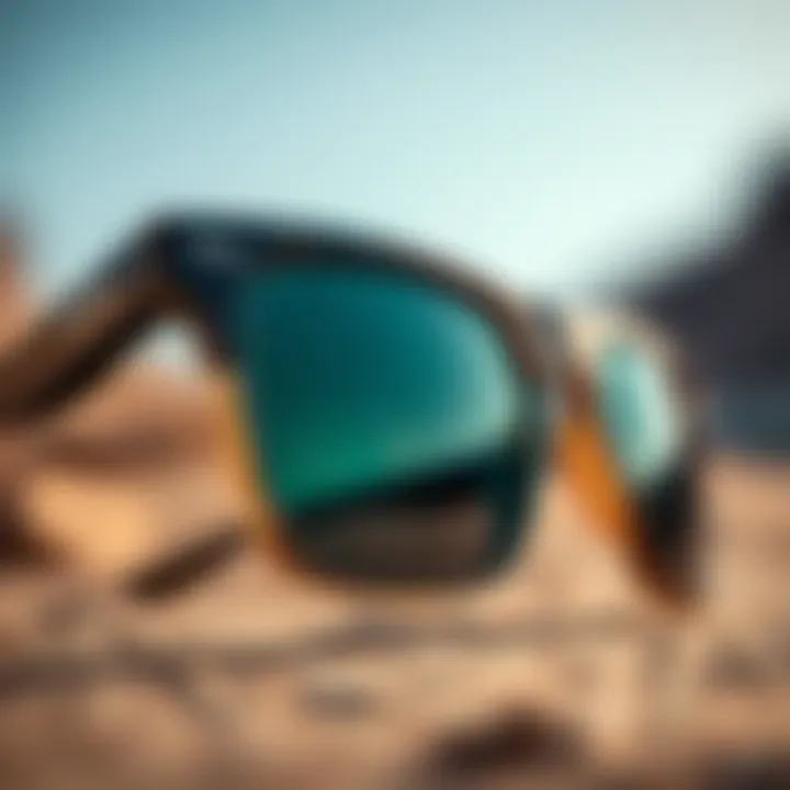 Close-up of Oakley Holbrook sunglasses showcasing design details