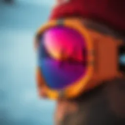 Detailed view of Oakley Prism goggles showcasing the lens technology