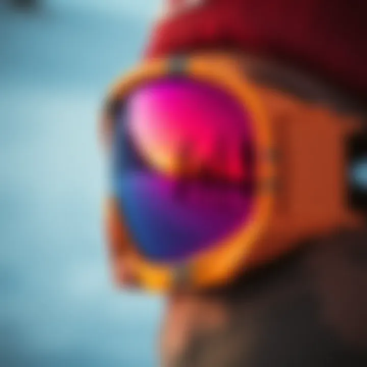 Detailed view of Oakley Prism goggles showcasing the lens technology