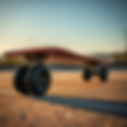 Detailed view of the Ookkie skateboard showcasing its unique graphics and design features