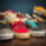 Diverse Styles of Vans Footwear Showcasing a variety of Vans shoe styles arranged aesthetically
