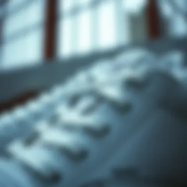 Close-up of the materials used in the Reebok Club C Classic White, showcasing craftsmanship and quality