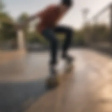 A skateboarder performing tricks on a freshly revived deck.