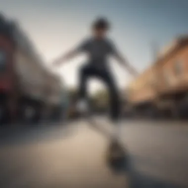 Pro skater Shane O'Neill performing a trick while wearing the Nike Shane Premium.