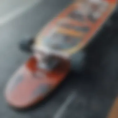 Close-up view of sick glass skateboard deck showcasing unique design elements