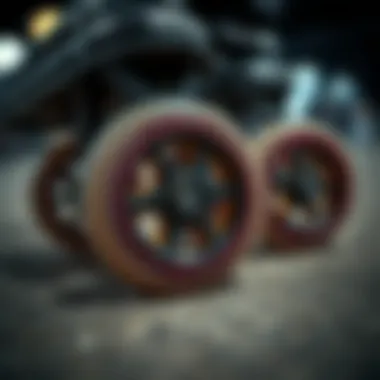 Technical Features of Heelys Wheels Close-up view of Size 11 Heelys wheels highlighting technical features