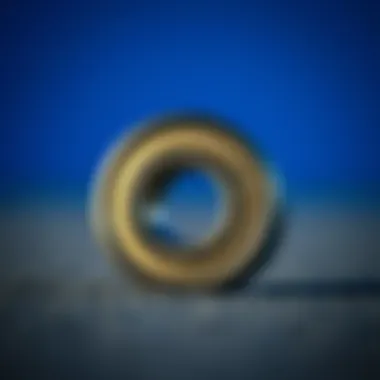 Detailed view of skateboard bearings illustrating their components