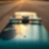 Close-up of skateboard deck showcasing design and material