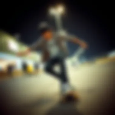 Vans Apparel in Action Skateboarder enjoying a ride wearing Vans apparel