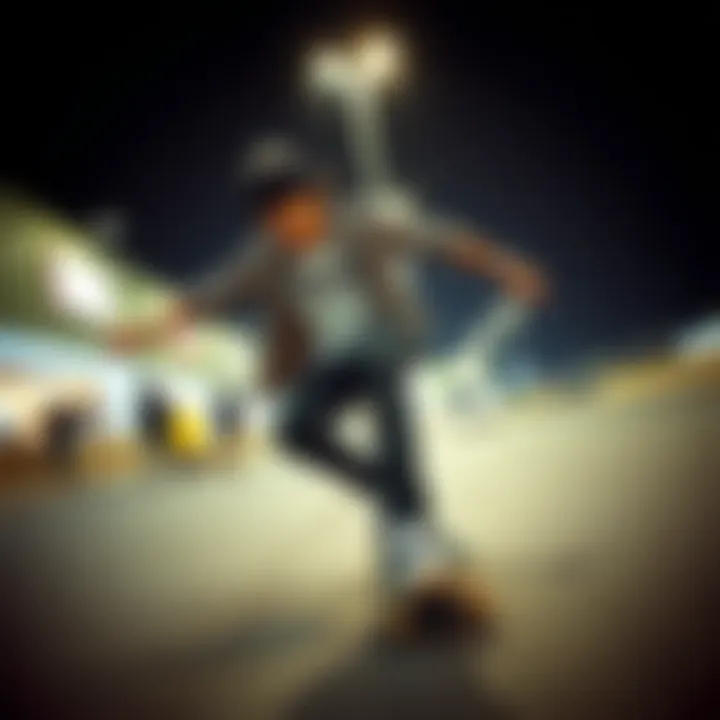 Vans Apparel in Action Skateboarder enjoying a ride wearing Vans apparel