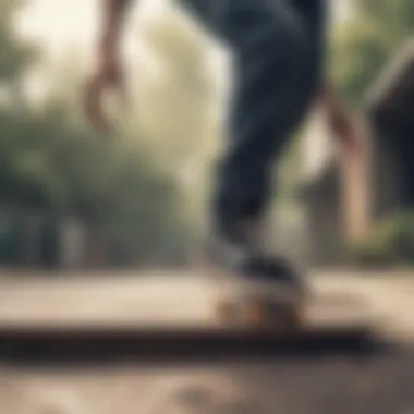 Skateboarder demonstrating enhanced performance with insoles