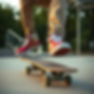 A skateboarder performing tricks while wearing thyme green vans.