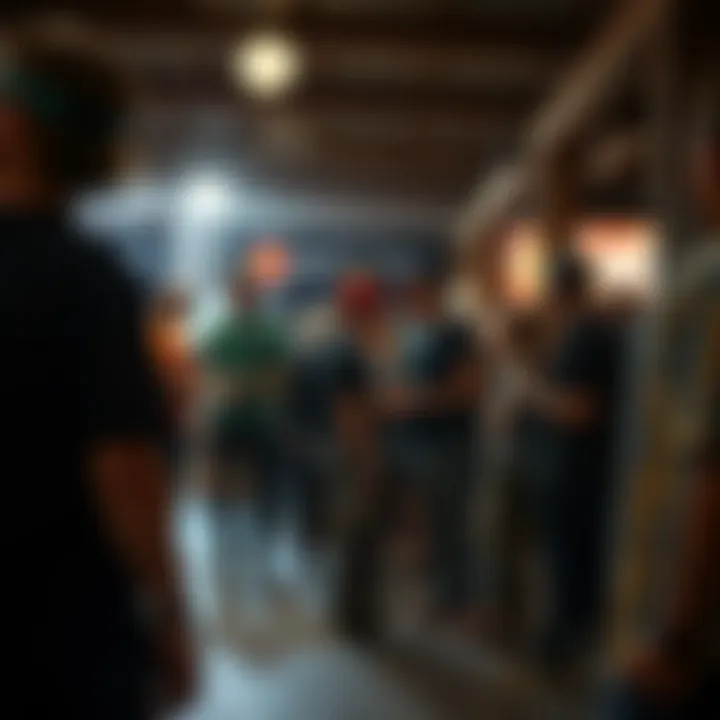 Community Impact of the Smith Outlier 2 Community gathering of skateboard enthusiasts discussing gear like the Smith Outlier 2