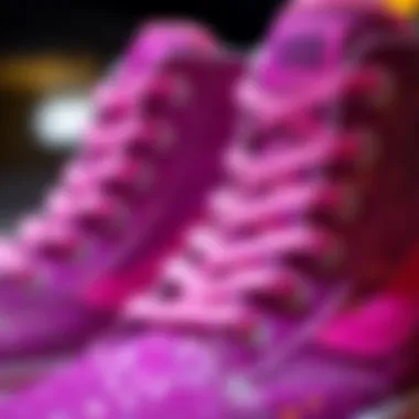 Intricate Design Elements of Sparkly Vans High Tops Close-up of Sparkly Vans High Tops showcasing detailed design