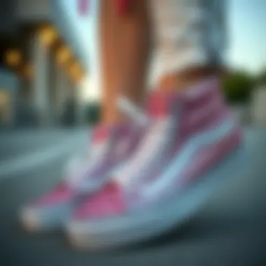 Fashion Statement with Sparkly Vans High Tops Stylish Sparkly Vans High Tops paired with fashionable outfit