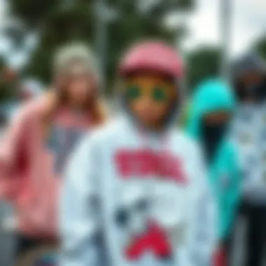 Diversity in Skate Culture: Stay Cool Sweatshirts Young skateboarders showcasing diverse styles with stay cool sweatshirts