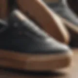 Close-up view of durable skate shoe materials