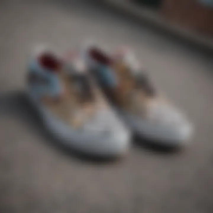 A creative customization process of Vans shoes by a skateboarder