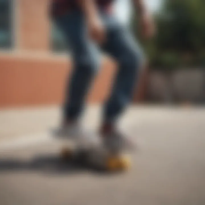 A skateboarder performing tricks while wearing vibrant checkered Vans