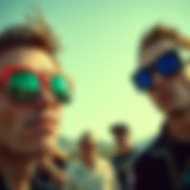 Multiple celebrity endorsements featuring crazy-looking sunglasses in skate culture