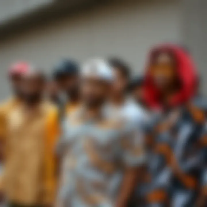 A group of diverse individuals showcasing different streetwear styles and fits.