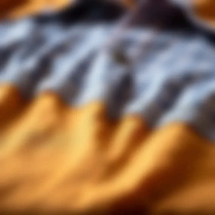 Close-up of unique fabric textures used in modern streetwear shirts.